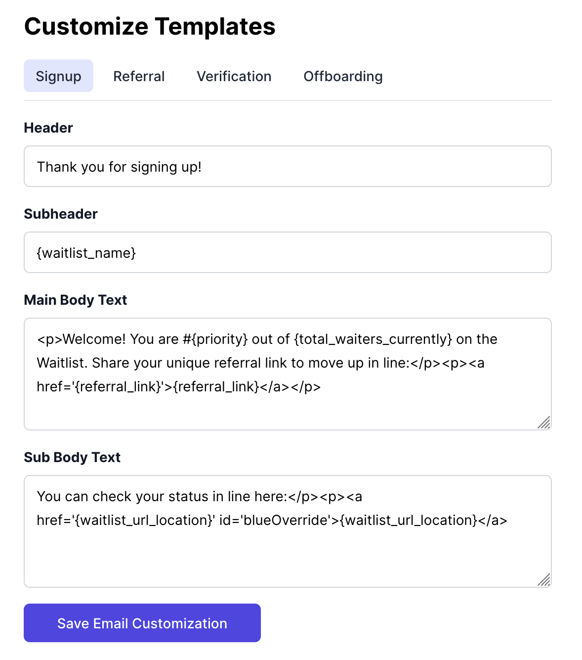 Automated Email Customization