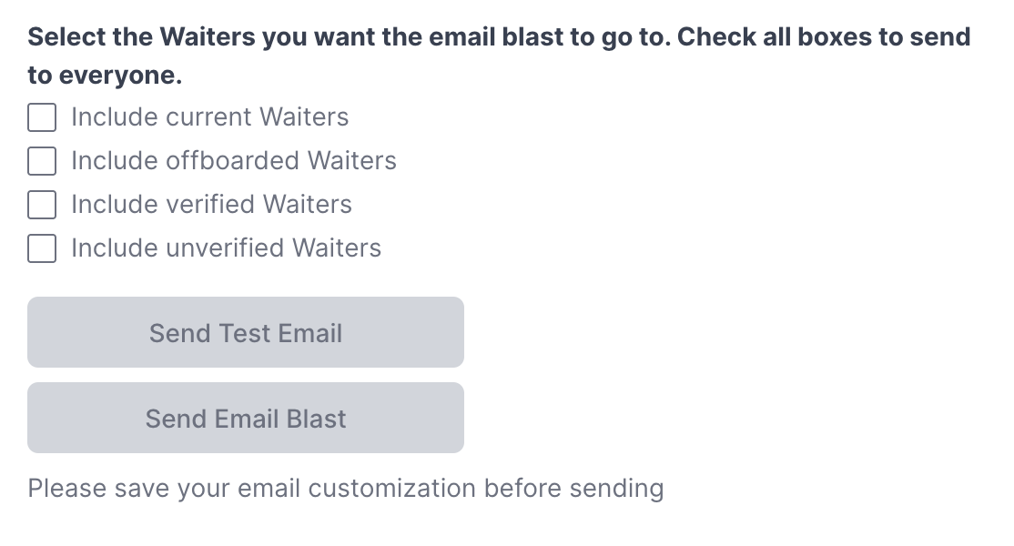 Audience Selection for Email Blast